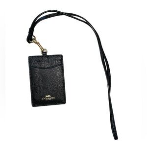 Coach Black Lanyard ID Holder